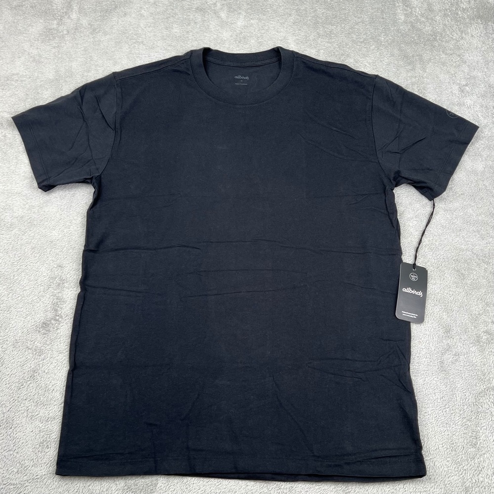 NEW Allbirds M Men's 100% Organic Cotton Classic Black Short Sleeve Tee‎